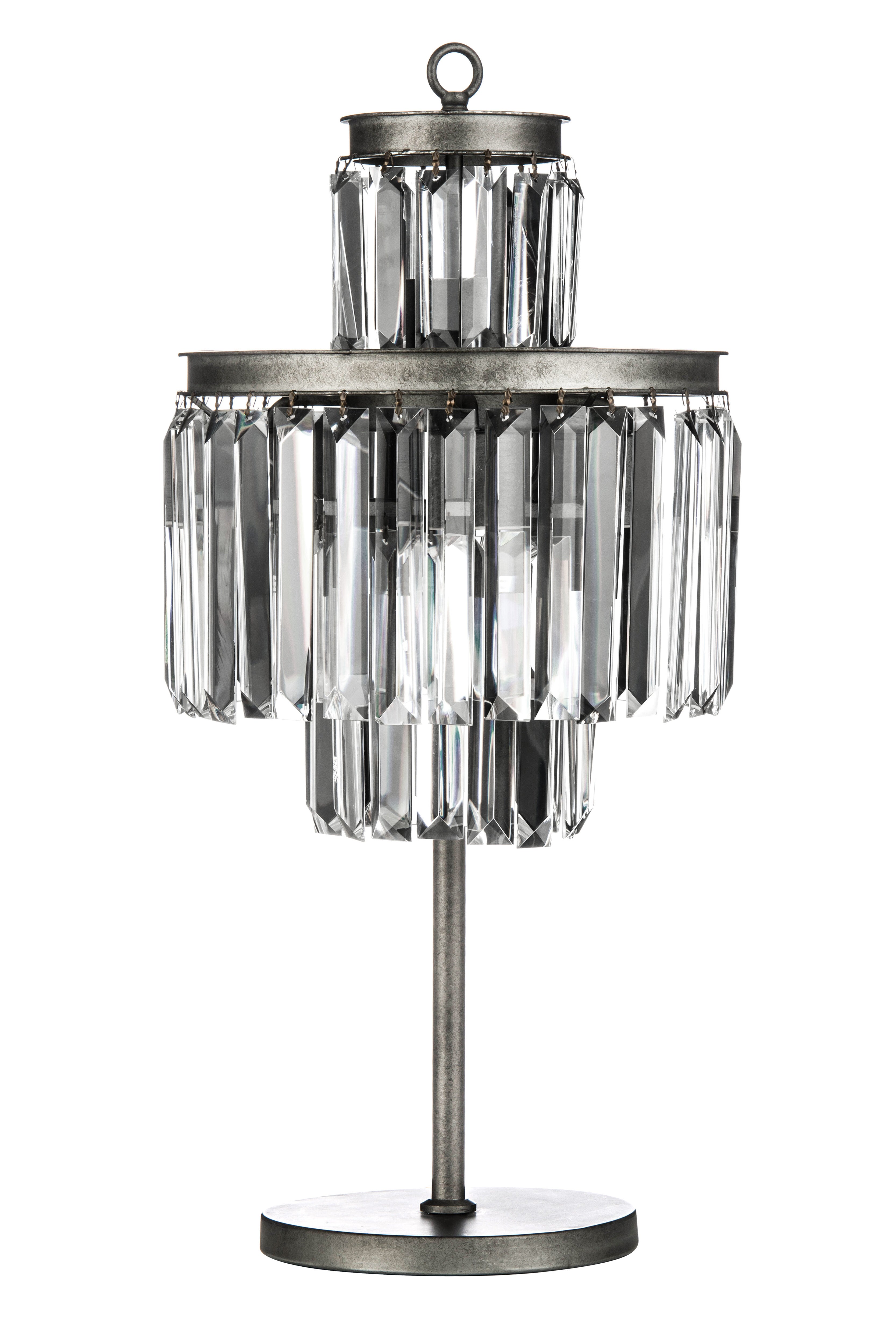 Kingsley Art Deco Crystal Glass Table Lamp
